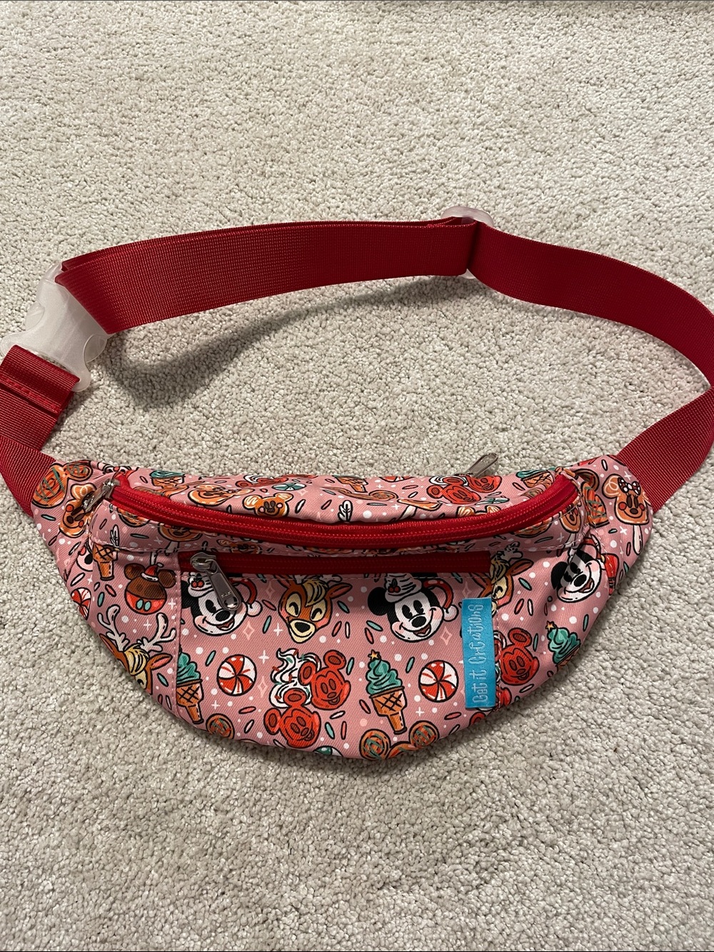 Disney Get it Creations Christmas Gingerbread Mickey Belt Bag Fanny Pack